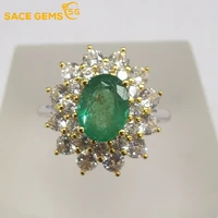 sace gems resizable 925 sterling silver sparkling 68mm emerald created high carbon diamond wedding rings party fine jewelry