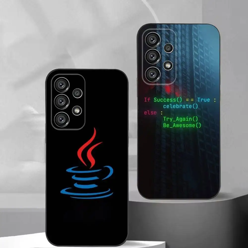 Фото Чехол для телефона Java с языками программирования для Samsung S25, S24, S21, S22, S23, S30, Ultra, S20, Plus, Fe, Lite, Note, 10,9,5G, черный чехол №1