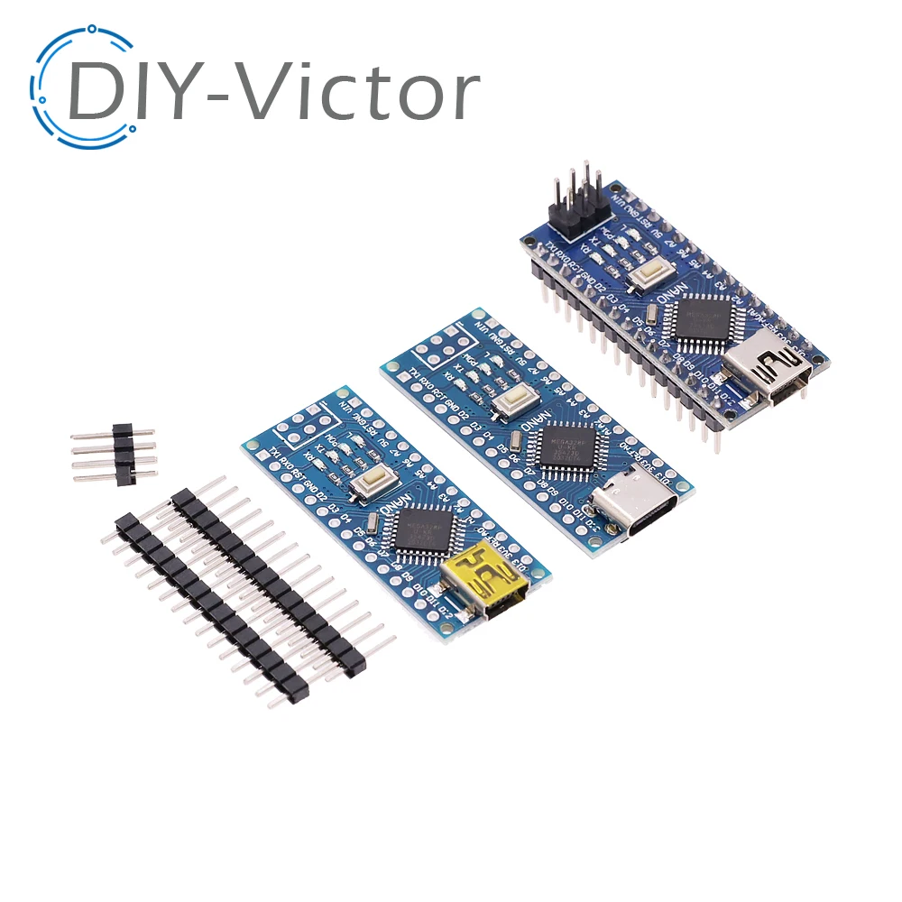 Плата для контроллера arduino Nano 3,0 Atmega328, плата модуля платы, макетная плата с USB-драйвером CH340 USB V3.0