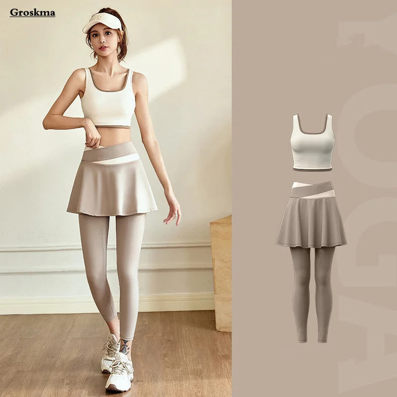 

High Waist Women Pants+Bra Yoga Two Piece Set Quick Dry Fitness Gym Tracksuits Workout Running Sportswear Clothing Ropa Mujer