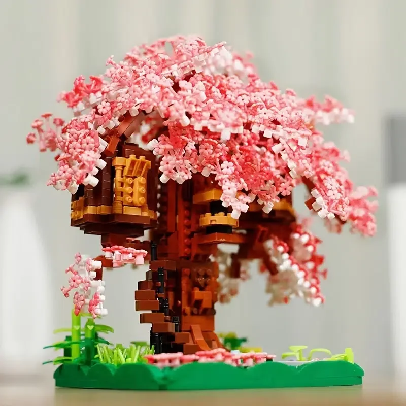 

Сакура Дерево дом строительные блоки модель DIY игрушки