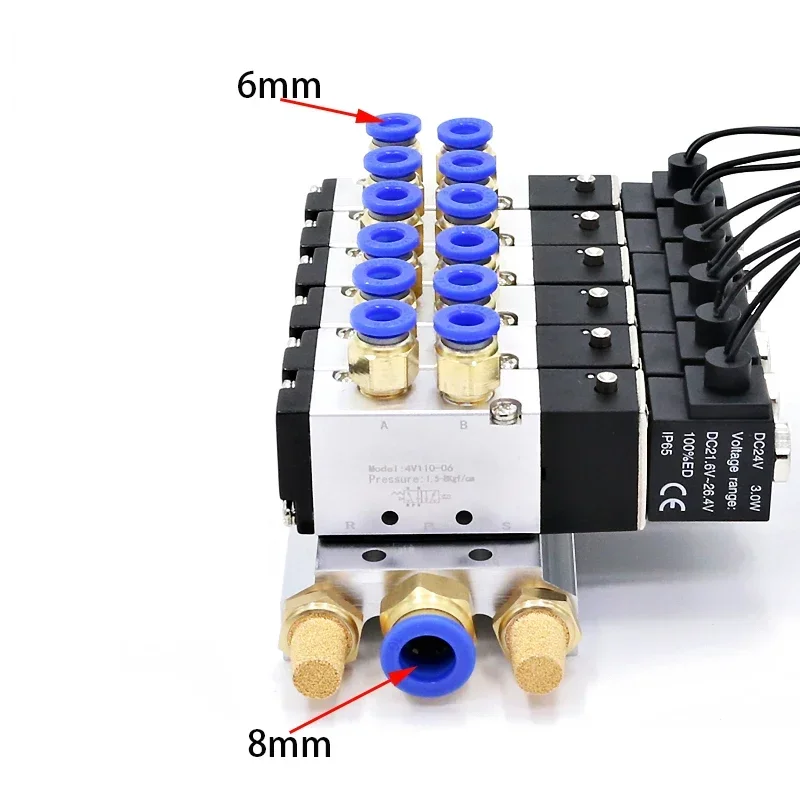

Соленоидный клапан, многоходовая комбинация, 4V110-06, станции коллекторного коллектора, постоянный ток 24 В, переменный ток 220 В, с фитингом, стандартные СОЛЕНОИДНЫЕ клапаны