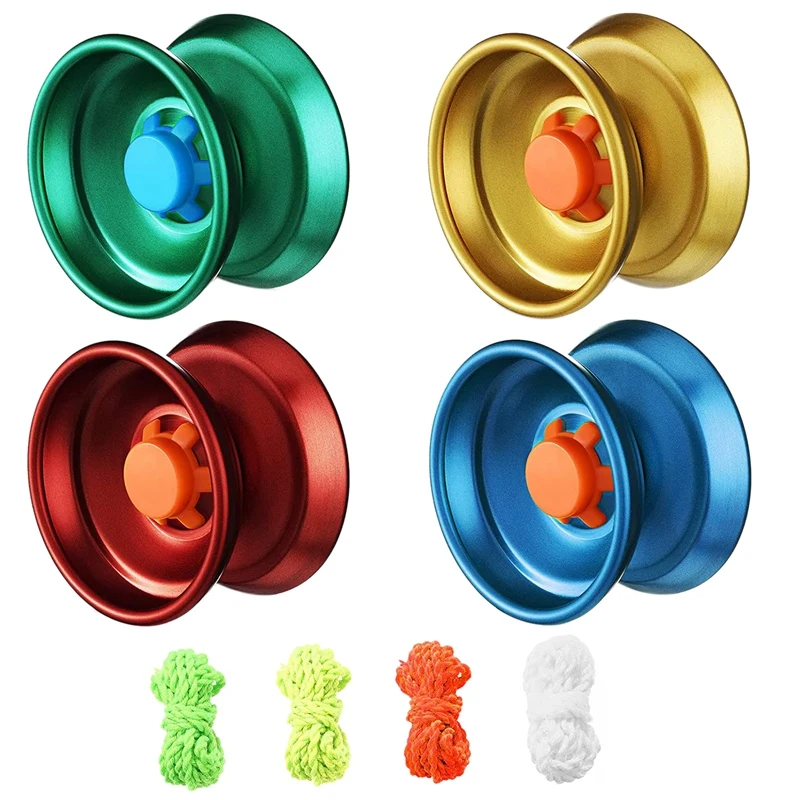 

4Pcs Alloy Responsive Ball Colorful Responsive Ball Metal Beginner String Trick Ball for Beginners, Adults Players