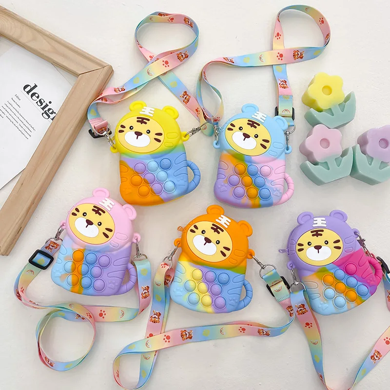 

Pop Tiger Fidget Toys Cartoon Antistress Spotify Premium Kawaii Women Bag Children Anti Stress Squishy Squeeze Toy Boys Gifts