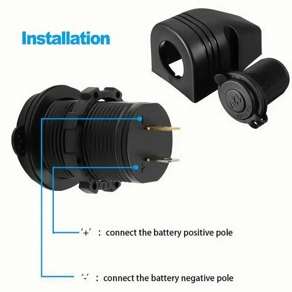 

1pcs 12/24V Motorcycle Charger Power Socket Mount Bracket Car Boat Cigarette Lighter Bracket Holder For Phone Tablet I0H2