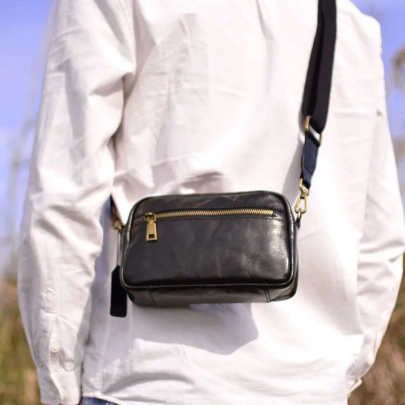 Сумка кросс-боди AETOO Мужская модная миниатюрная сумочка из воловьей кожи