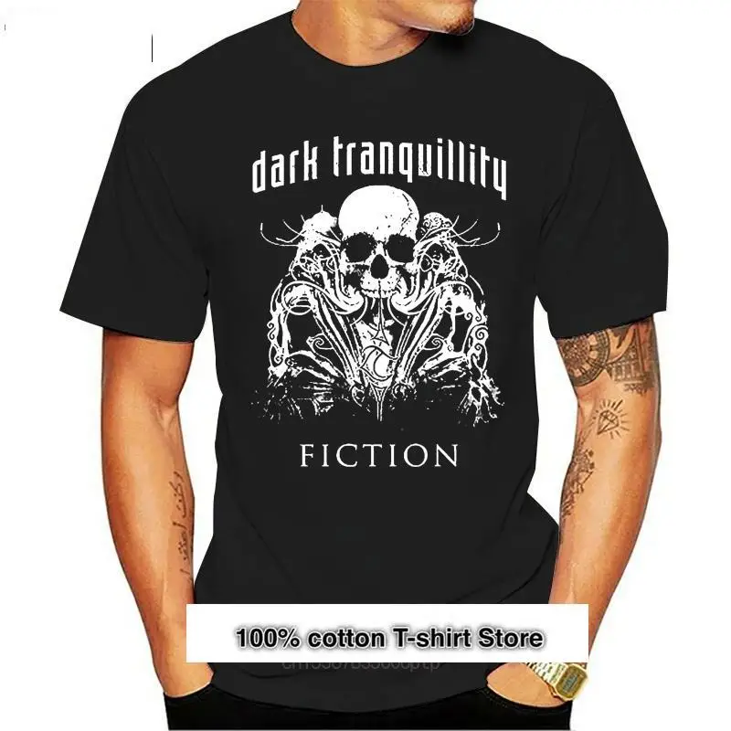 

Camiseta con estampado de calavera de ficción, camisa con cuello redondo, informal, de alta calidad, a la moda, novedad, 032360