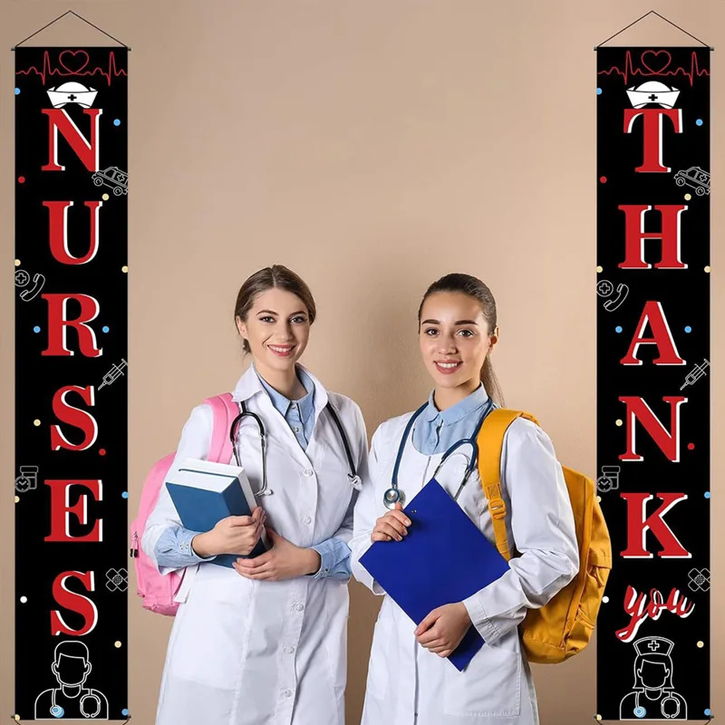 Дверной Баннер Занавеска Для Дня Медсестер Вечерние Подвесные Флаги Дверные