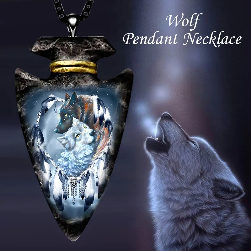 

Wolf Necklace Fashion Cool Necklace Men's and Women's Lover Family Gift