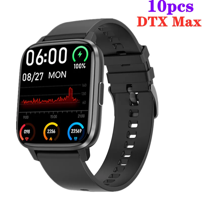

10pcs Original DTX Max Smart Watch Men NFC Custom Dail Heart Rate Monitor 1.9 inch Screen Blood Pressure Women SmartWatch