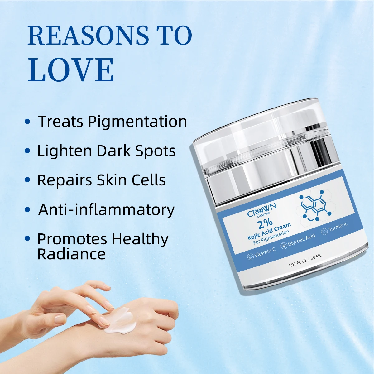 Фото Крем для лица с витамином С, увлажняющий, успокаивающий, осветляющий, для ухода за кожей, мягкая эмульсия, глубоко увлажняющий, для ухода за кожей, быстро впитывающийся. №2