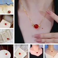 new acacia bean necklace simple transfer bead clavicle pendant girlfriend gift 1 piece