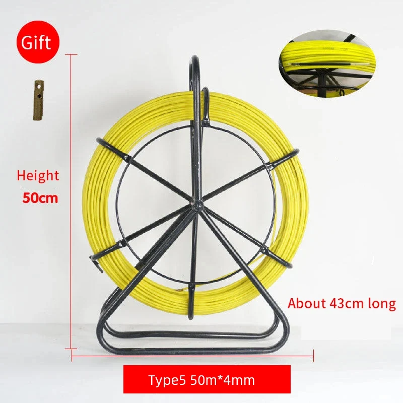 

50 м/100 м стекловолоконная проволока, ходовая тяга, канал 4/5/7 мм, съемники для электрического кабеля, катушка, проволока, тяга для ходовой тяги