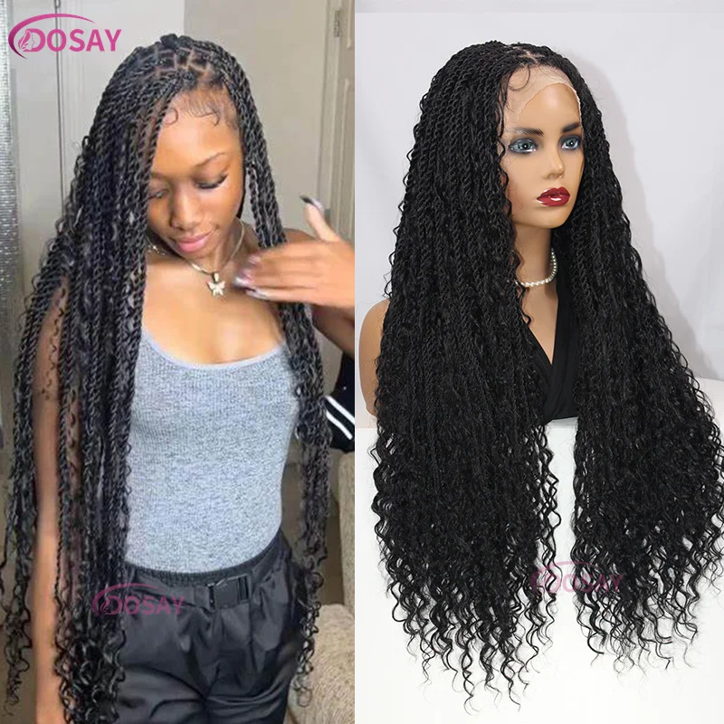 32 &quotБогемные твист-плетеные парики Синтетический полный парик фронтальной