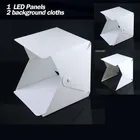 Портативный складной лайтбокс, студийный софтбокс со светодиодной подсветкой, тент для iPhone, Samsung, DSLR камера, фото фон