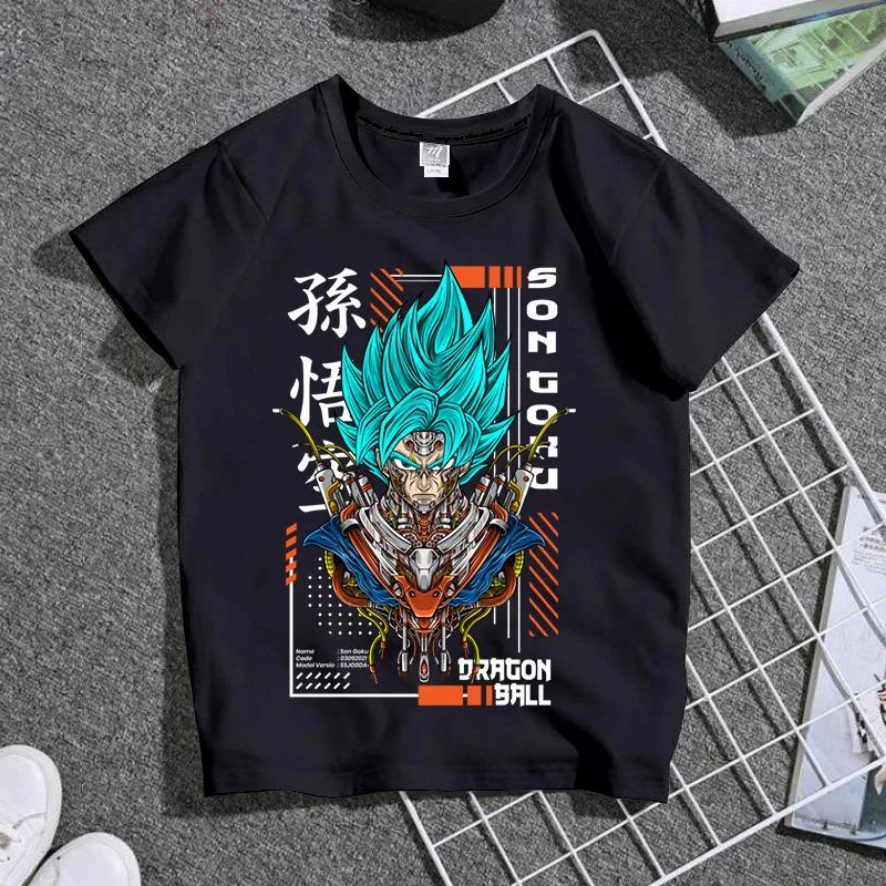 

Dragon Ball Naruto Naruto Print T-shirt Parent-child Wear Japanese Anime Short Sleeve Cartoon Boys and Girls Clothes