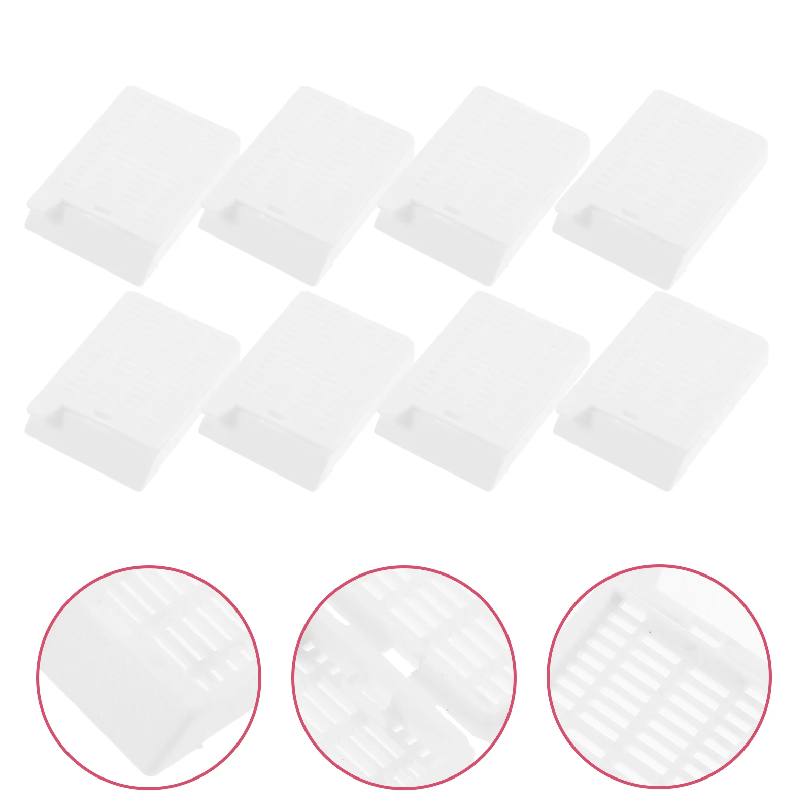 

200 PCS Plastic Scientific Cassettes Square Hole Tissue Processing Embedding Cassettes (White)