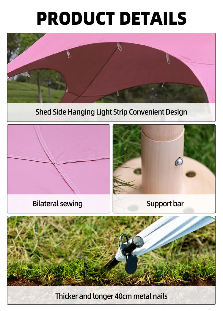 Шестиугольные дорожные типи с навесом эластичные палатки уличный навес