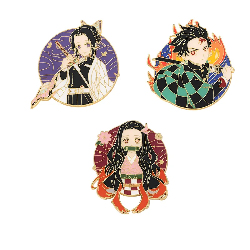 

Demon Slayer Kamado Tanjirou Enamel Pin Lapel Pins Badges on Backpack Women's Brooch Clothes Gift Jewelry Fashion Accessories