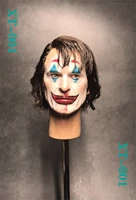 in stock 16 xt001 funny joker clown joaquin phoenix 100 handmade craft hair transplant head sculpture carving for fans diy