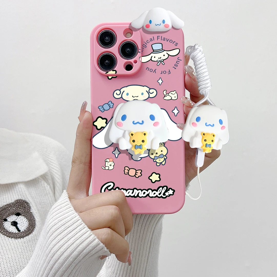 Для Huawei Nova 11SE Y72 Honor X6A X7A X7B X8A X5 X9B X8B 90 100 200 lite Чехол с тремя Cinnamoroll и