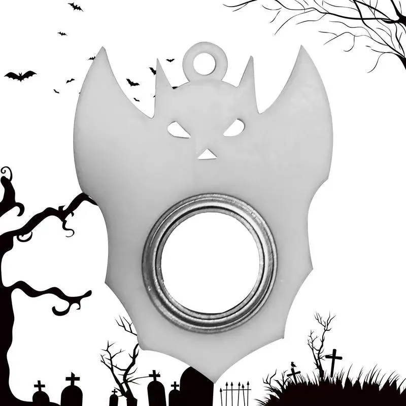 

Creative Keychain Spinner Ring Relief Toys Horrible Bat Devil Ghost Cool Keyring Relieving Boredom Adult Birthday Halloween Gift