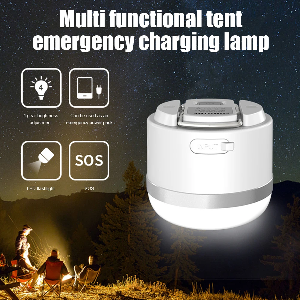 

Camping Tent Lamp 3600mAh Waterproof IP65 Camping Lantern USB Rechargeable Hanging LED Lights Magnetic for Hiking Hunting