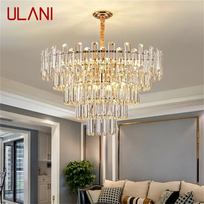 

ULANI Postmodern Chandelier Fixtures Crystal Pendant Lamp Luxury Light Home LED for Living Dining Room