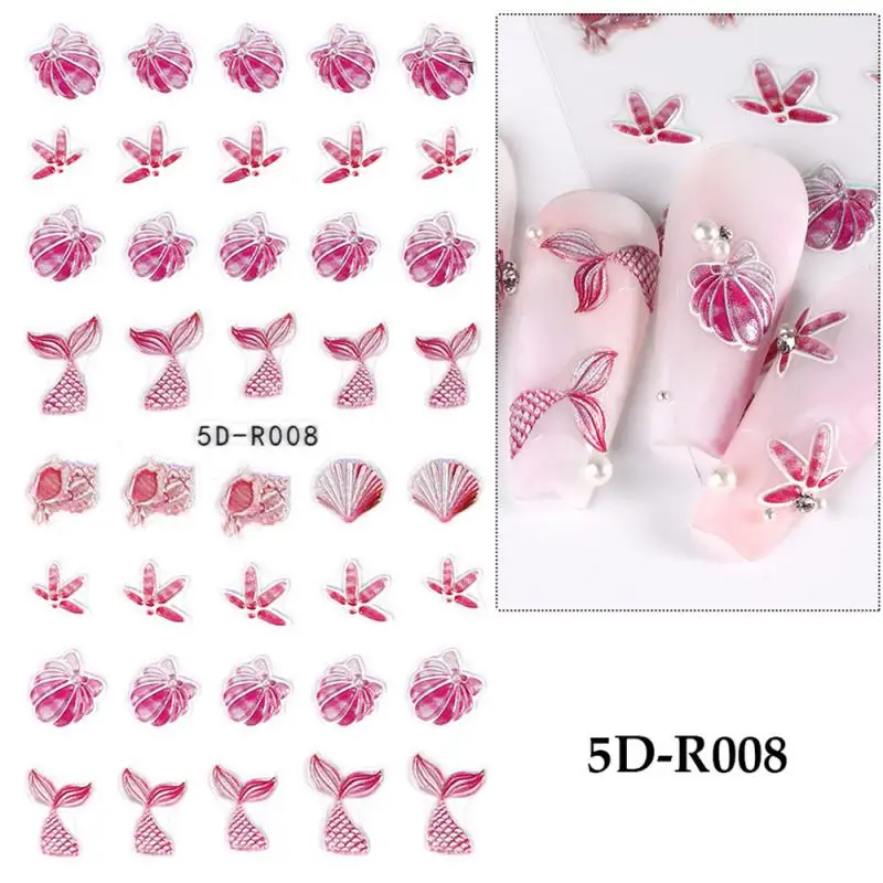 Наклейки для ногтей с изображением русалки примерно 2 г