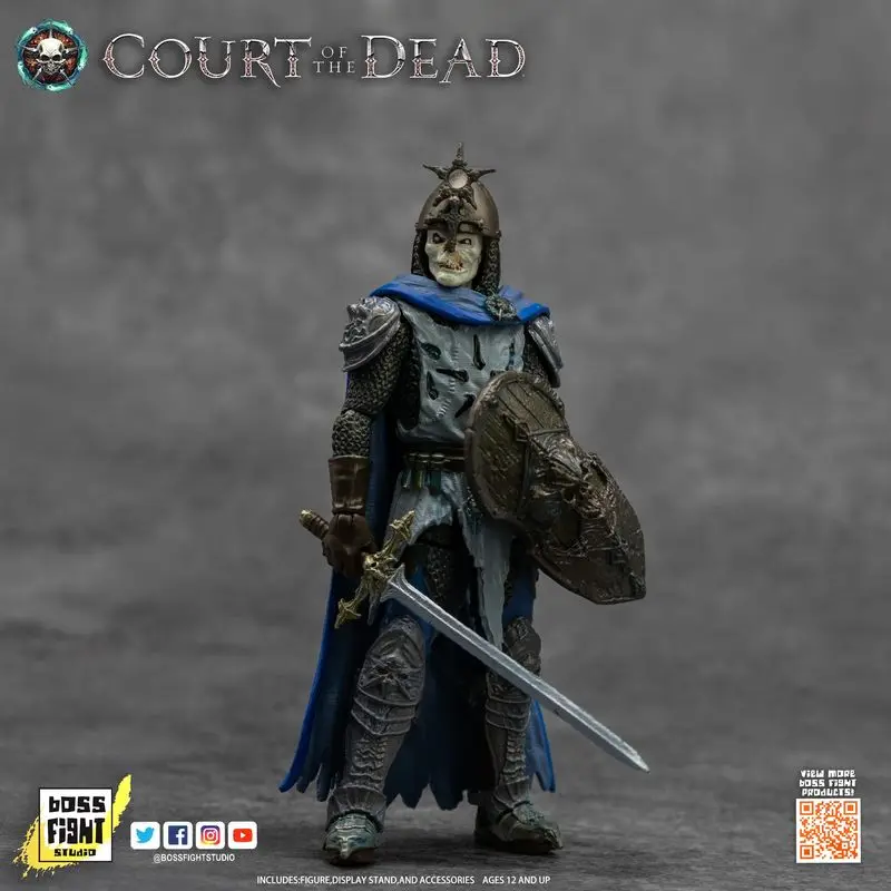 Фото Подлинная шарнирная фигурка Boss Fight Studio 3,75 дюйма Court Of The Dead Series 2, Necro Knight Soul Haver Skeleton №4