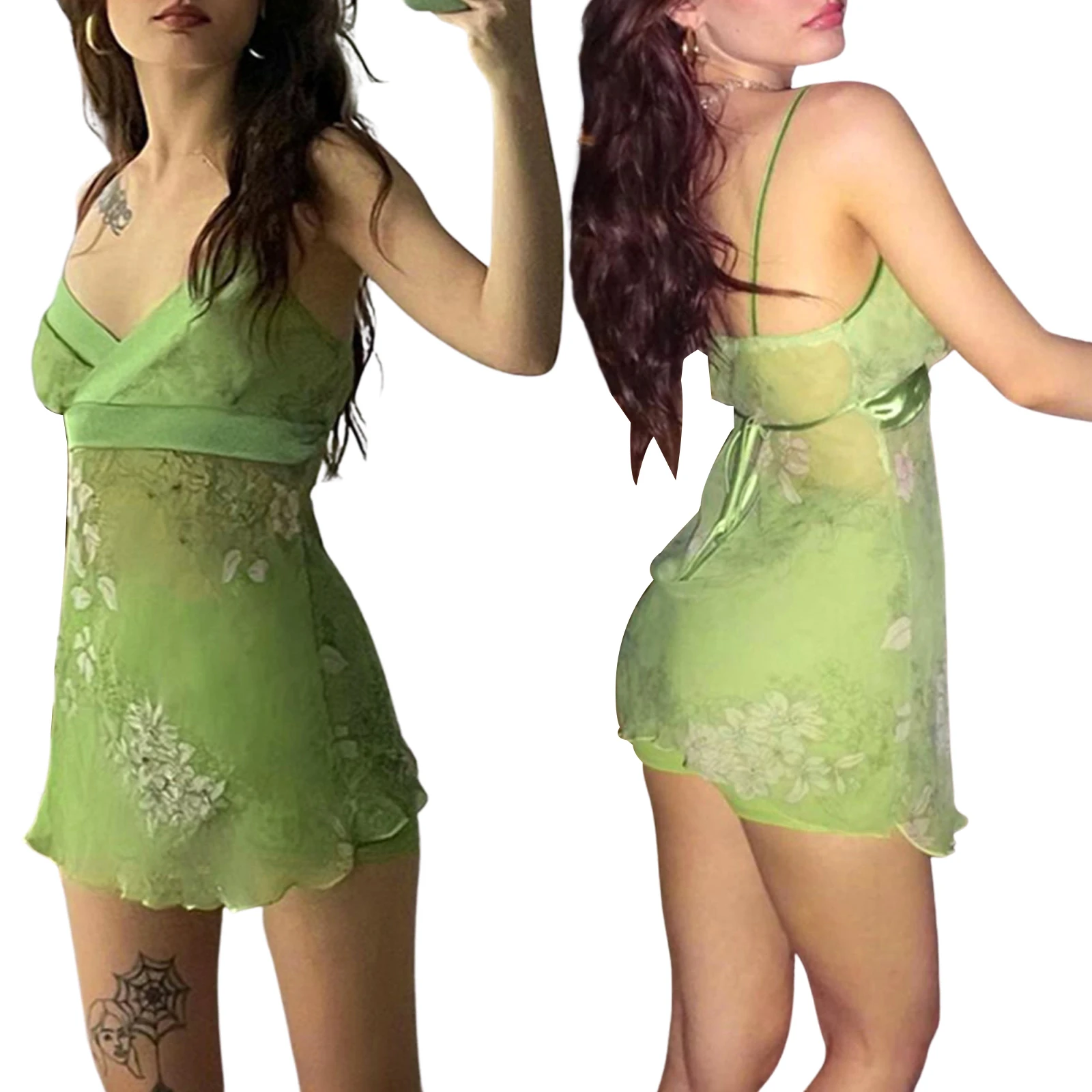 

Женское платье без рукавов с цветочным узором, сексуальная летняя одежда с V-образным вырезом и высокой талией