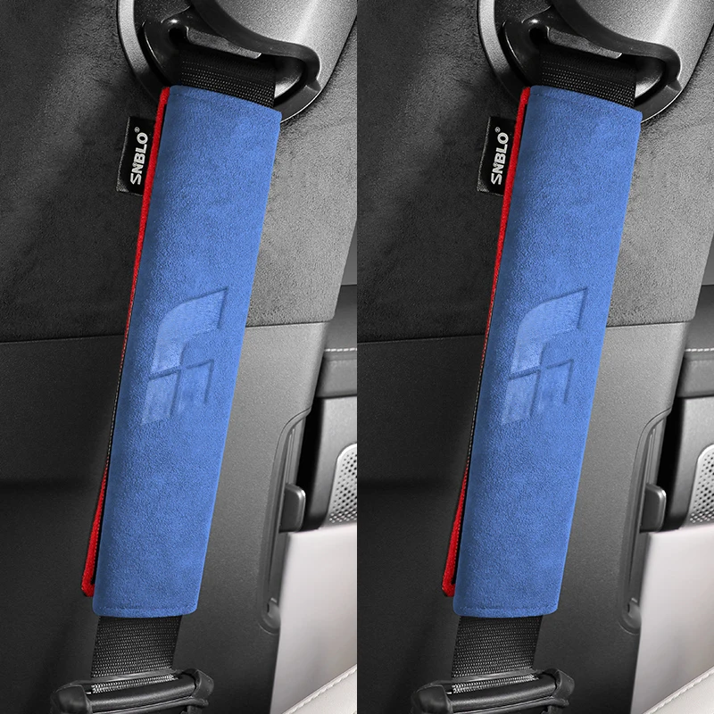 Фото Для LEADING IDEAL LiXiang L9 L8 L7 L6 ONE: Аксессуары для автомобиля из алькантары и замши, накладки на ремни безопасности для салона автомобиля №5