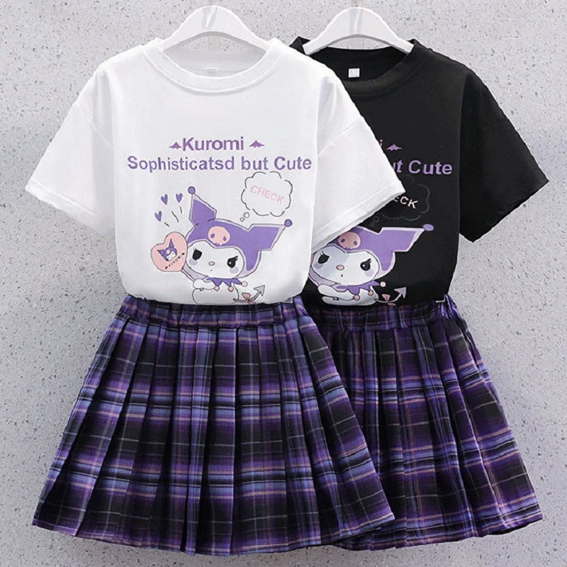 Kids Girls School Uniform Skirt Dress JK Middle School Dress Junior Skirt High Waist Pleated Skirt Student Girl Clothes 4-14Y