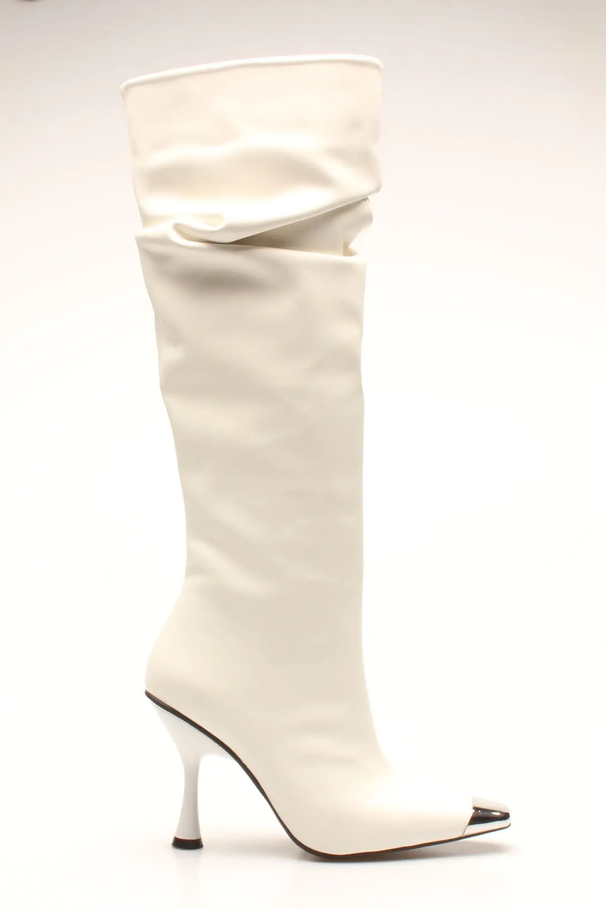 

Fashion Style White Leather women's Boots & Boots