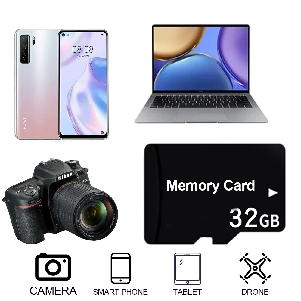 10 шт./лот 100% Оригинальная карта Micro Sd Class10 4 8 16 32 64128 Гб памяти 64 флэш-накопитель Usb