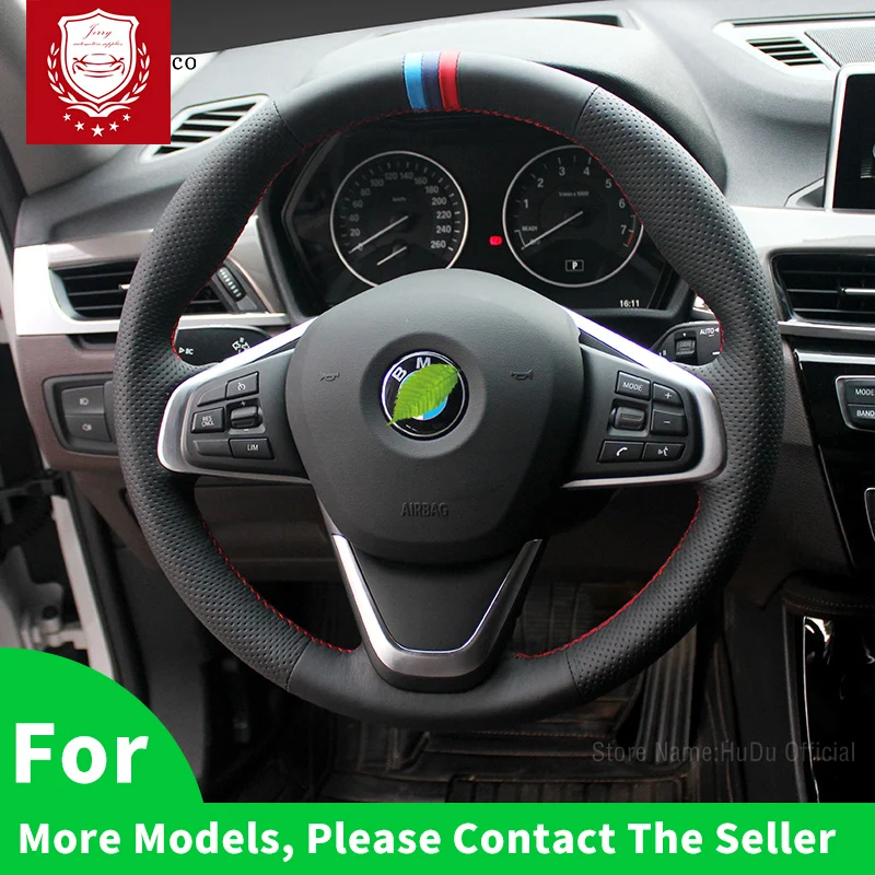 

Car Steering Wheel Cover For BMW X3 X4 X 5 X6 X7 3 5 7 Series Interior Car Accessories DIY Alcantara Suede Carbon Fible Leather