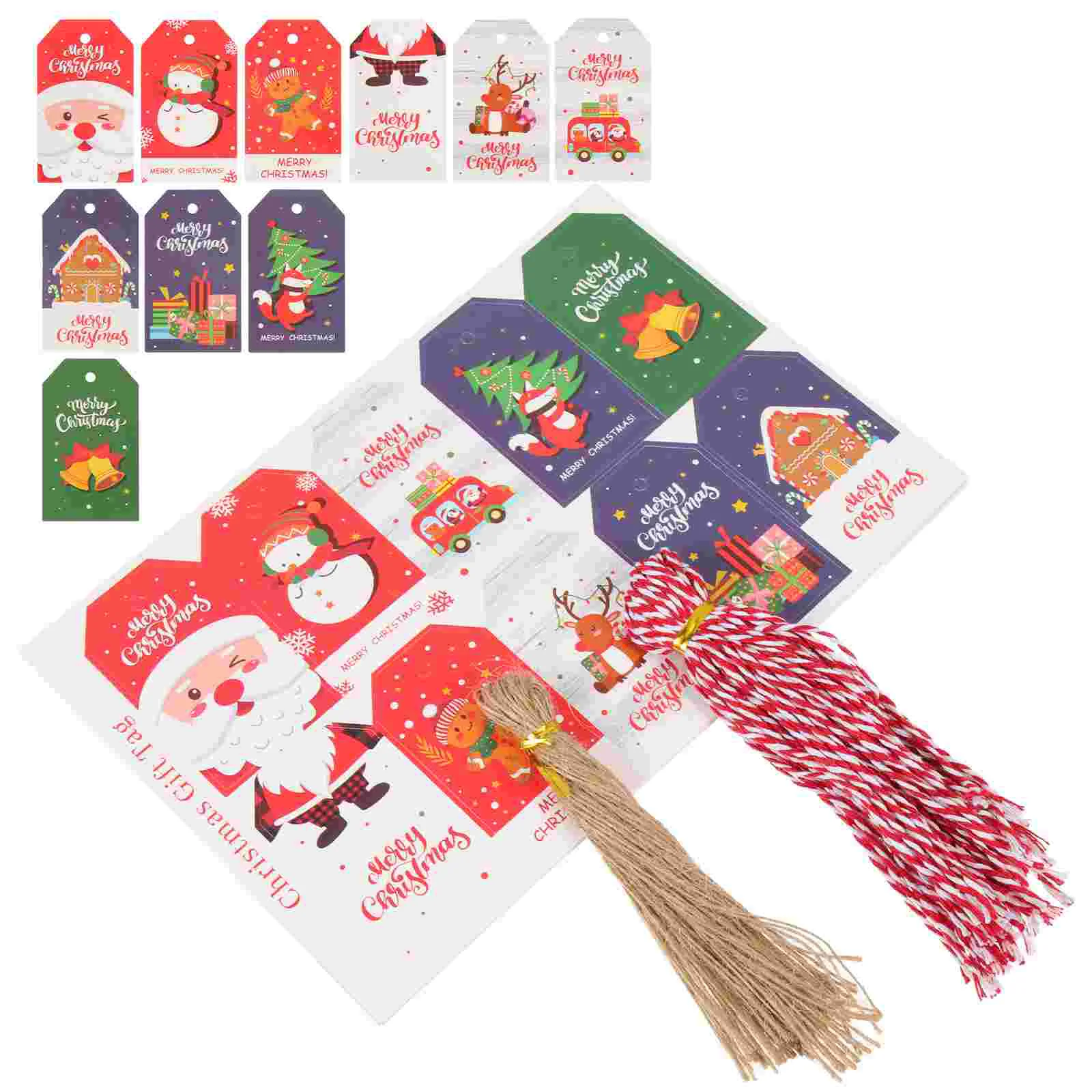 100 шт. рождественские подарочные бирки украшения праздничные настольная