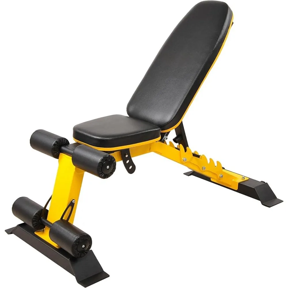 

Signature Fitness Heavy Duty Adjustable and Foldable Utility Weight Bench for Upright, Incline, Decline, and Flat Exercise