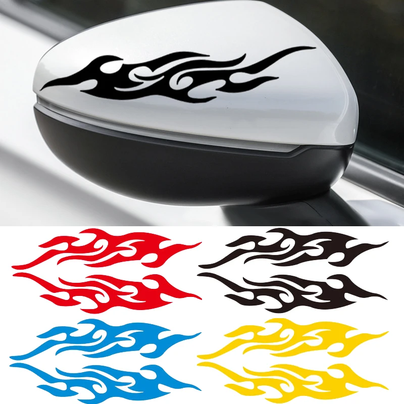 

Автомобильные наклейки для авто мотоцикла, отражающая крышка, царапины, персонализированные наклейки с пламенем, зеркало заднего вида