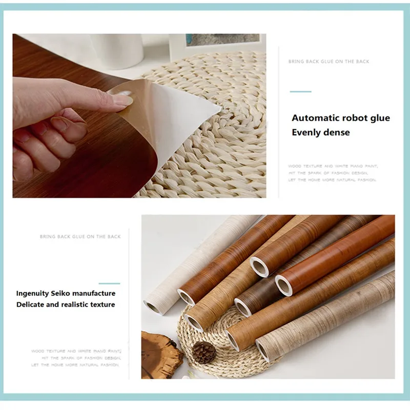 1m2m wood grain vinyl wallpaper roll waterproof desktop cabinet door furniture renovation modern furniture decoration stickers free global shipping
