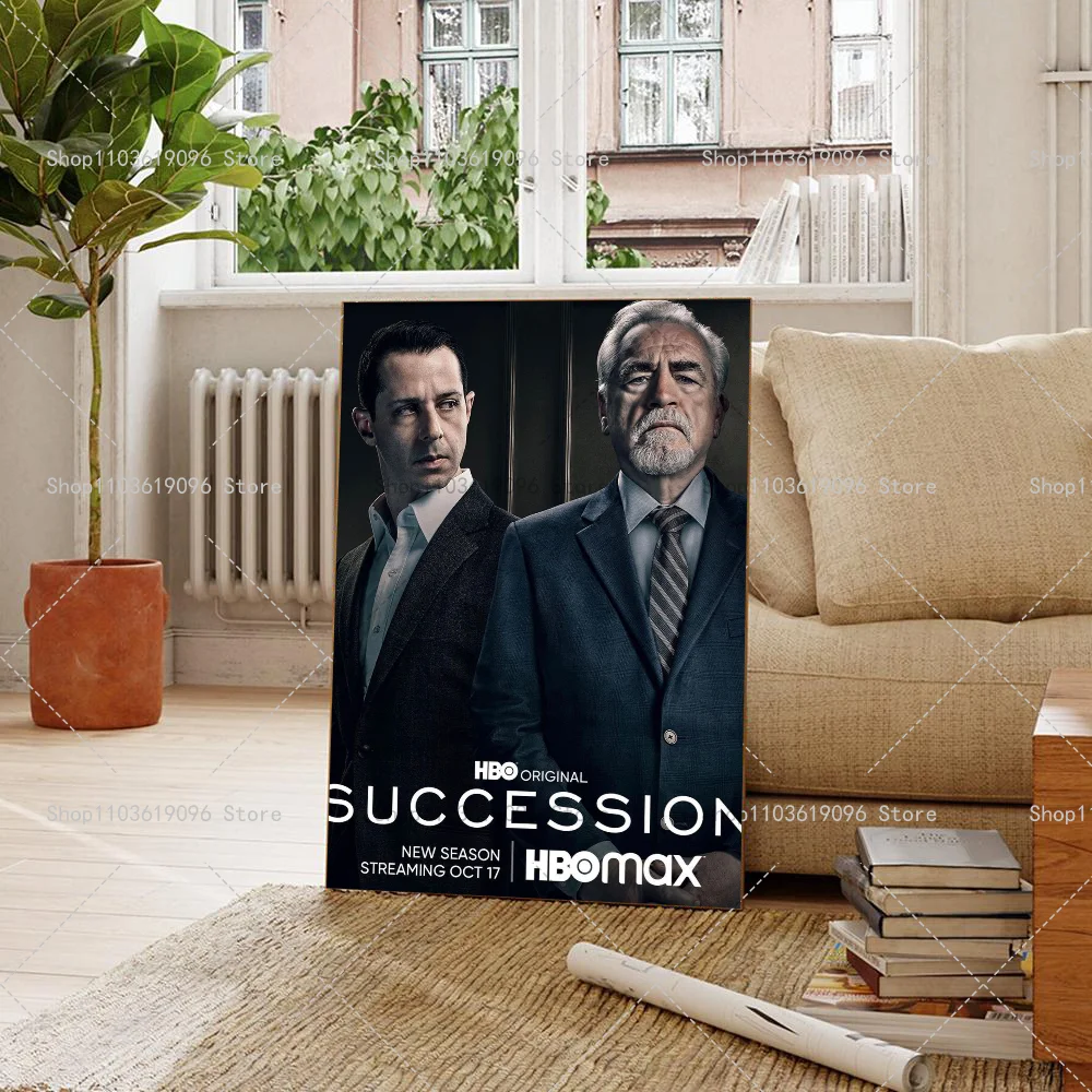 Succession популярный постер из сериала самоклеящаяся художественная