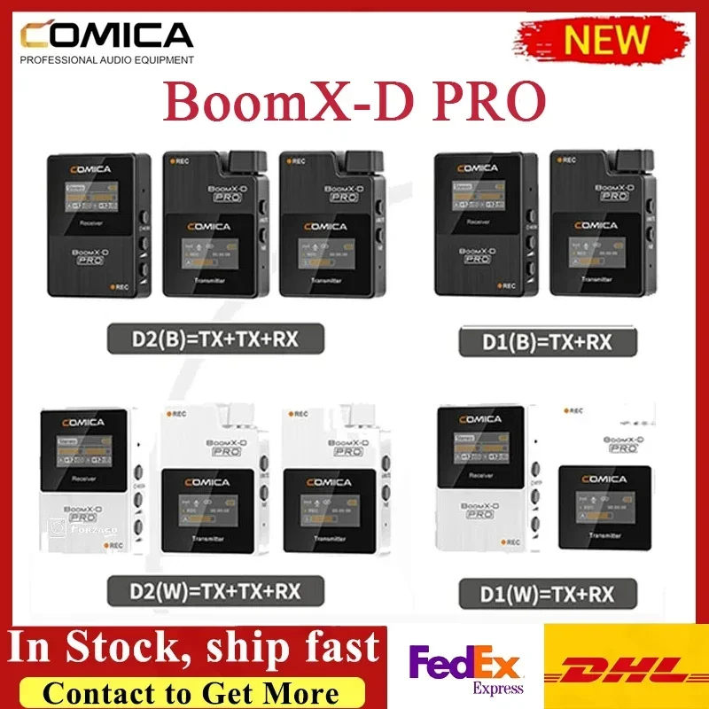 Comica BoomX-D PRO D2 BoomX-U QUA Lavalier Беспроводной микрофон 2 4G Цифровой DSLR-передатчик Приемник