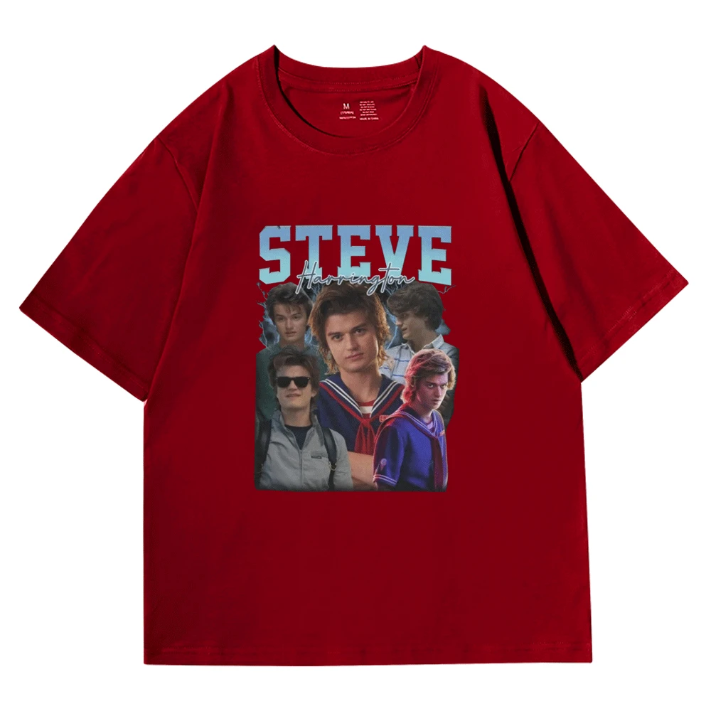 

Stranger Things Steve Harrington T-shirts Men's Women's Graphics Print T-shirt Unisex Hip Hop Trend Short Sleeve Tee Shirt Tops