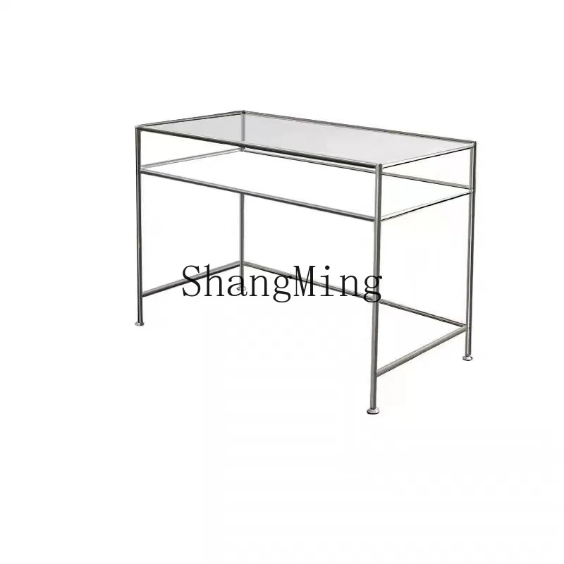 Прозрачный стеклянный маникюрный стол TF
