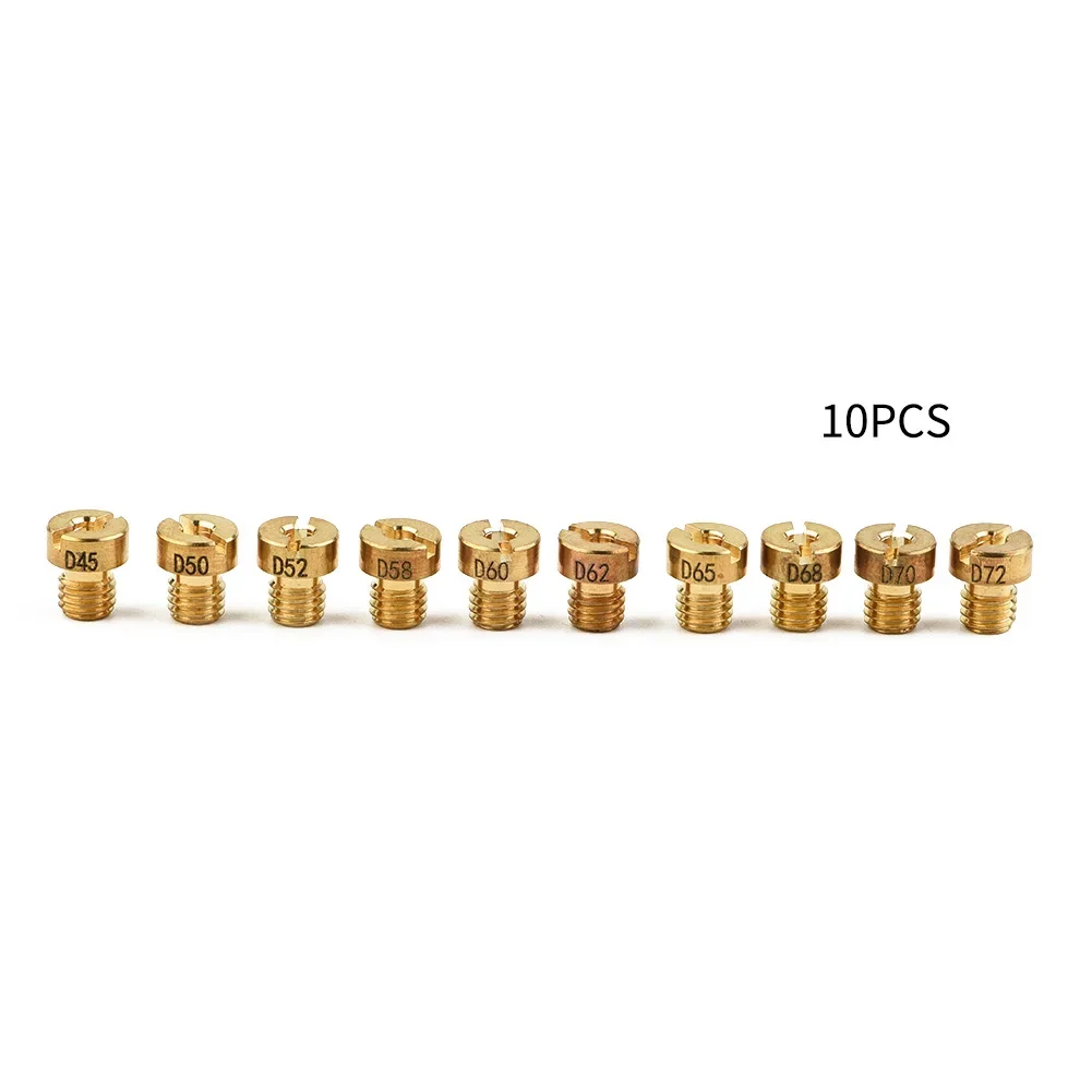 10 шт. набор основных жиклеров с резьбой для карбюратора DELLORTO M5 5 мм 50-72 сопел PHBL VHST