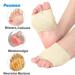 Pexmen 2Pcs/Pair Metatarsal Pads for Women and Men Ball of Foot Cushions Gel Sleeves Cushions Pad fo in USA (United States)
