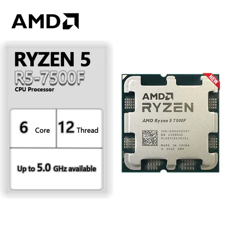 Процессор AMD Ryzen 5 7500F R5 7500F без охладителя