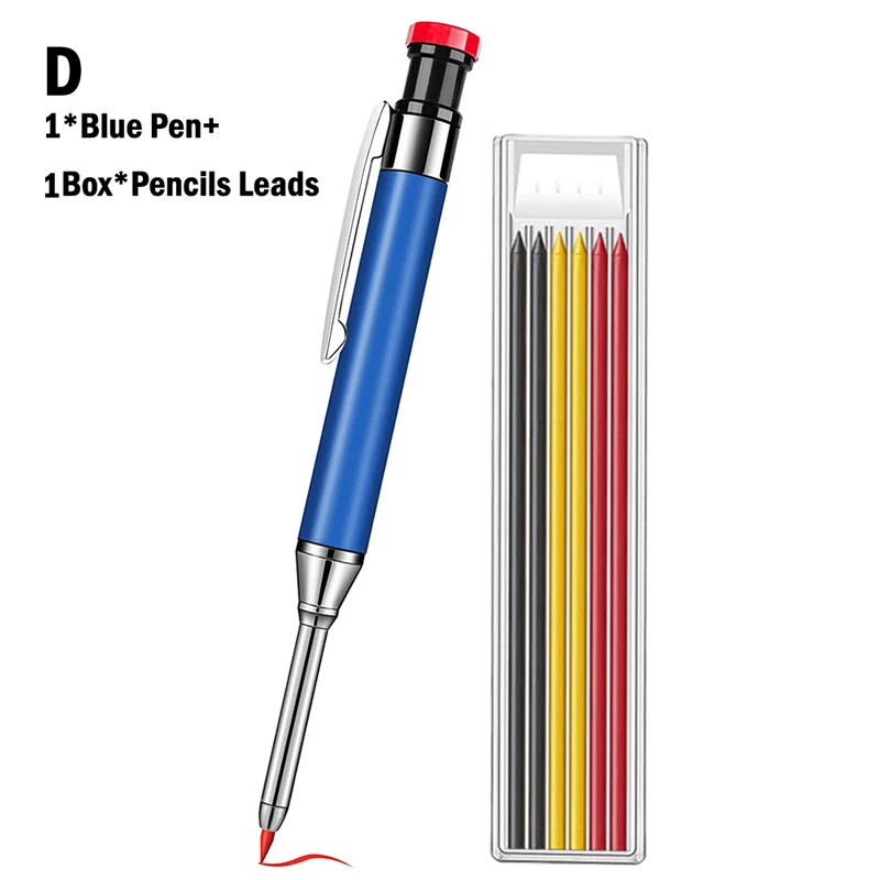 

Набор металлических карандашей для столярных работ, набор механических карандашей с запасными наконечниками для глубоких отверстий