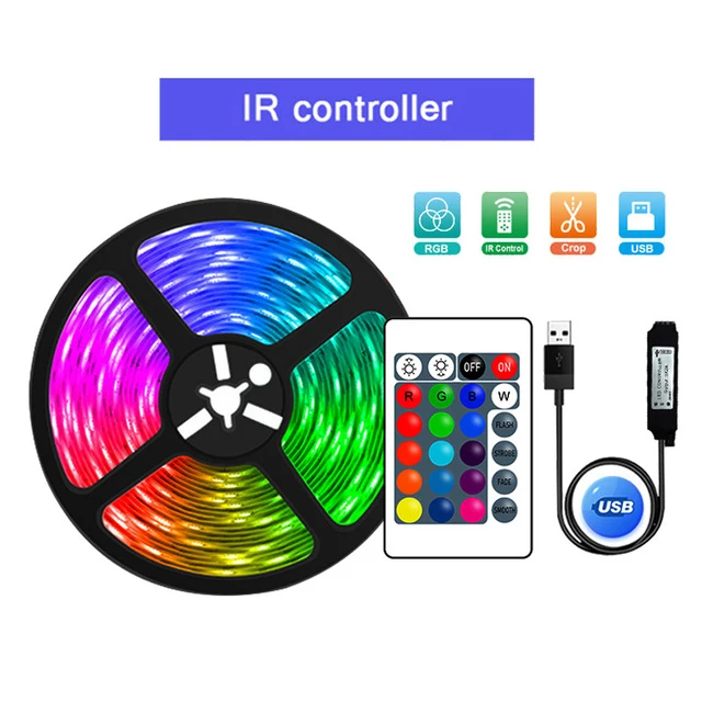 

RGB Светодиодная лента USB Luces Led Diode 1 м