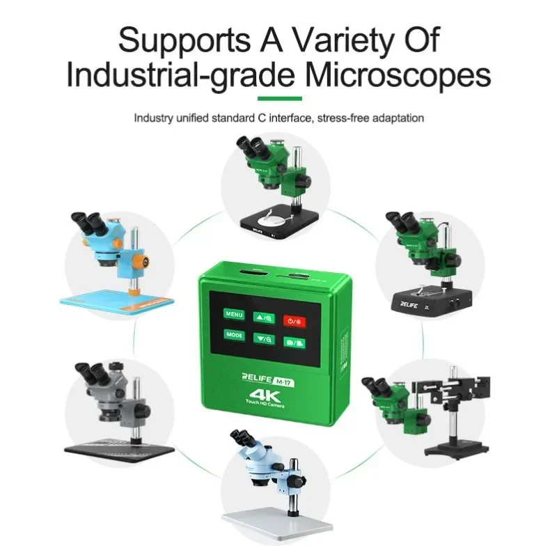 Микроскоп RELIFE M17 4K электронная камера HDMI HD промышленного класса 60 кадров в